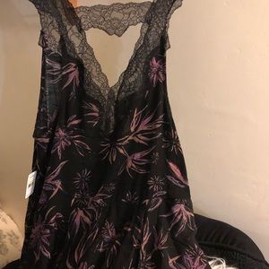 NWT Free People Floral and Lace Tank Top